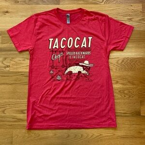 ⭐️BUY ONE, GET ONE FREE! Taco Cat Spelled Backwards t-shirt nwot